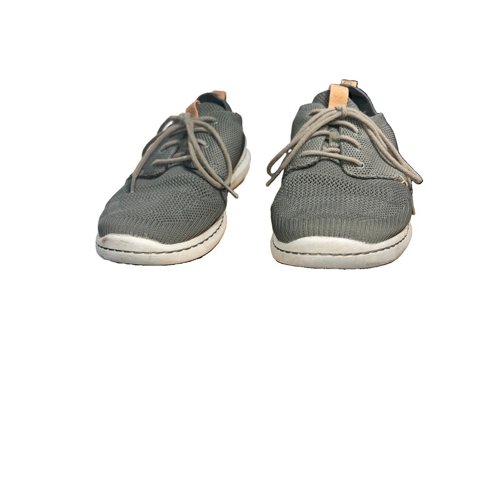 Clarks Step Urbin Mix Casual Cloud Steppers  Men Size 10 Lace Up Olive Mesh Logo